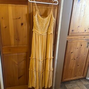 Hope woven Smocked Dress- Yellow. Large